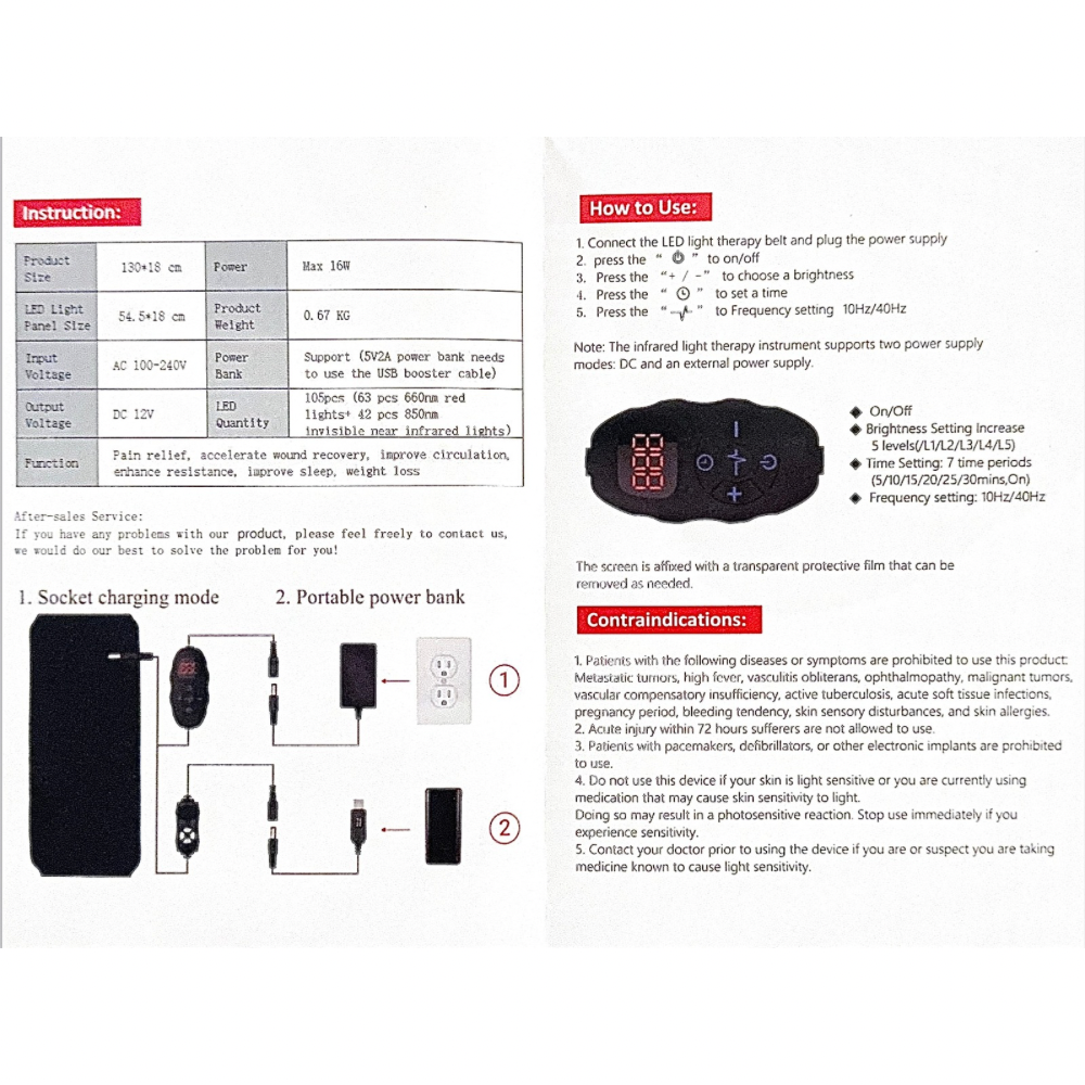 Red Light Heat Therapy Belt