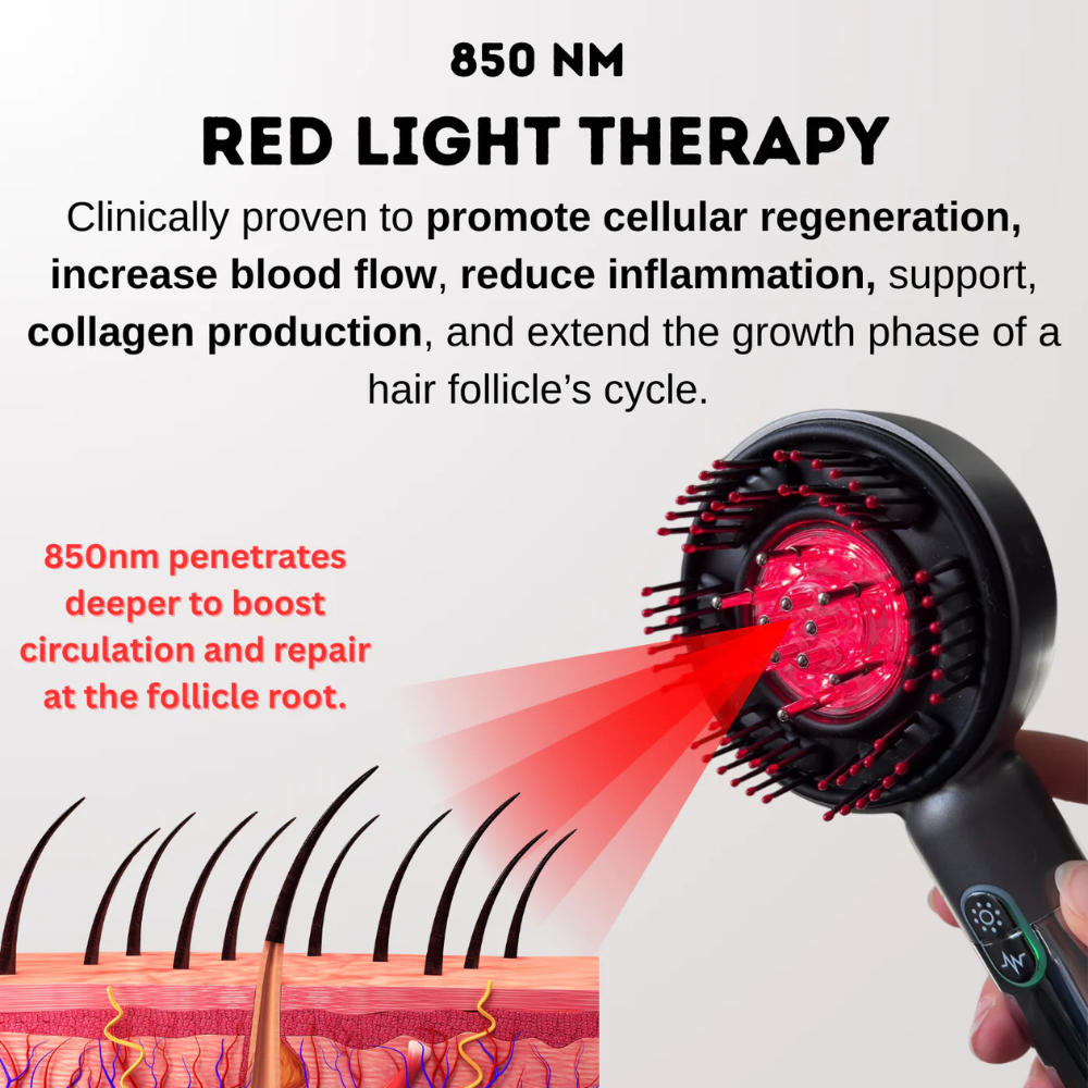 Red Light Therapy Hair Brush