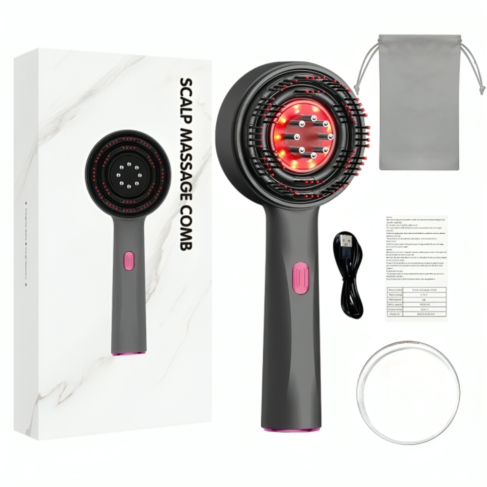 Red Light Therapy Hair Brush